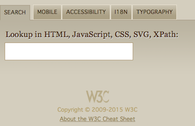 W3c Cheatsheet